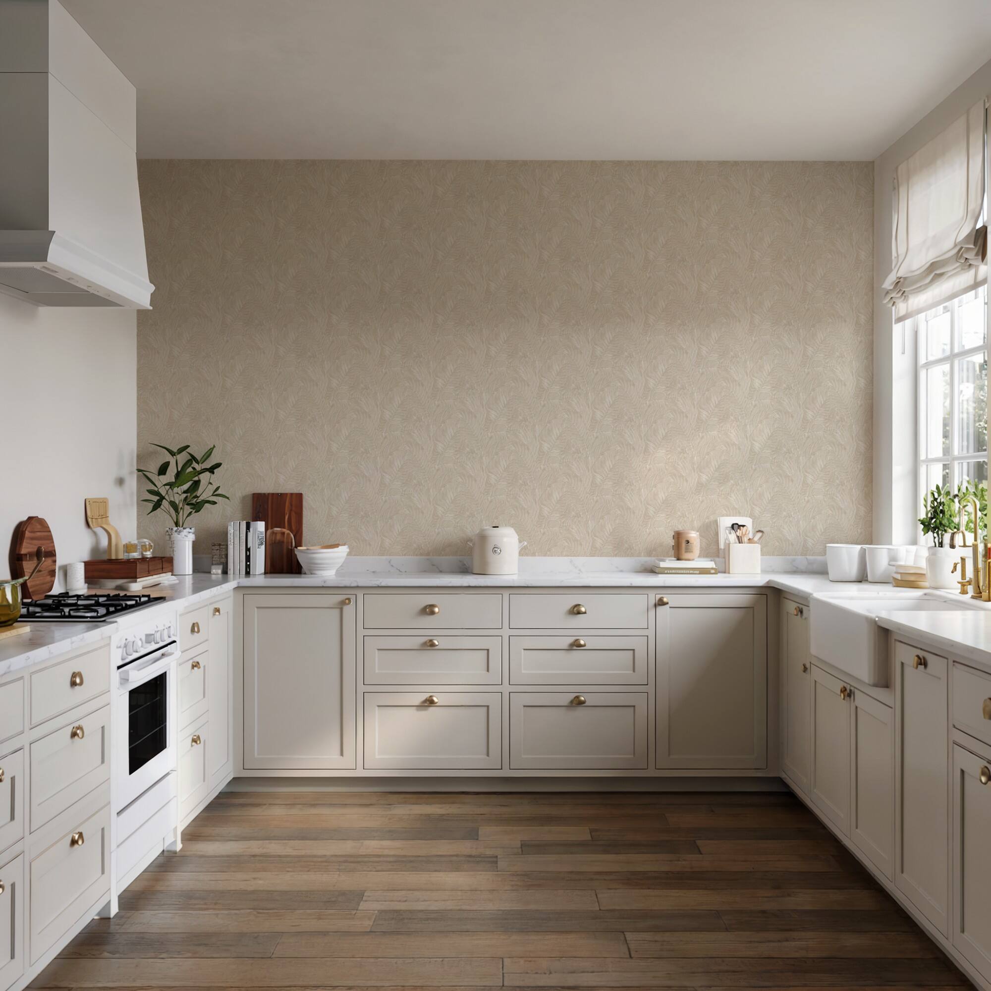 Designs Direct Embroidered Palm Wallpaper